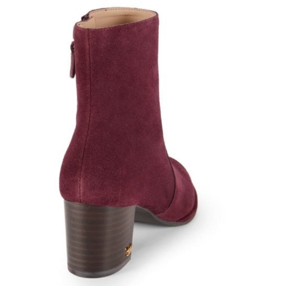 🌹STUART WEITZMAN🌹 Rylan Leather Ankle Boots Cabernet Size: 5.5B - Picture 4 of 14